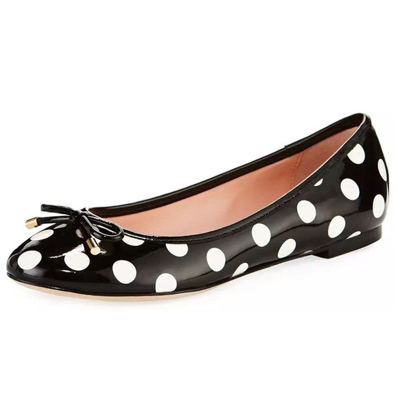 YDN Shoes - Polka Dot Round Toe Ballet Slip On Flats Pumps